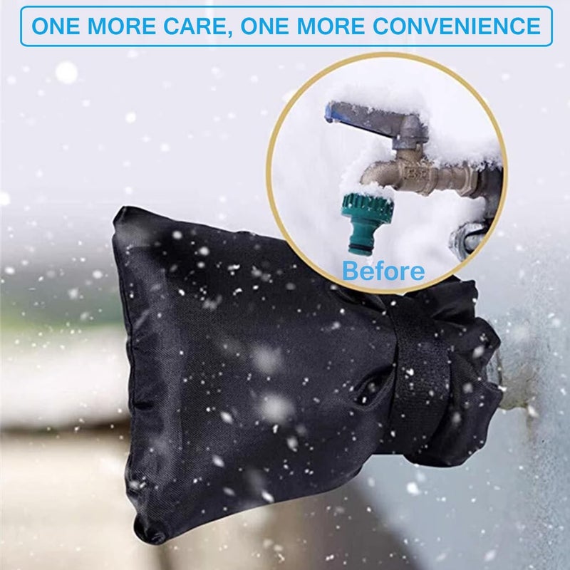 Actgan Outdoor Faucet Covers for Winter, 8.3"H x 6"W Thickened Outside Garden Faucet Socks for Freeze Protection, Reusable Insulated Hose Bib Faucet Covers, 6 Pack, Blue - Image 5
